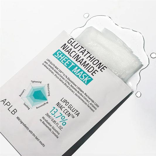 APLB - Glutathione Niacinamide Sheet Mask 1 PC | Mascarilla iluminadora y antimanchas