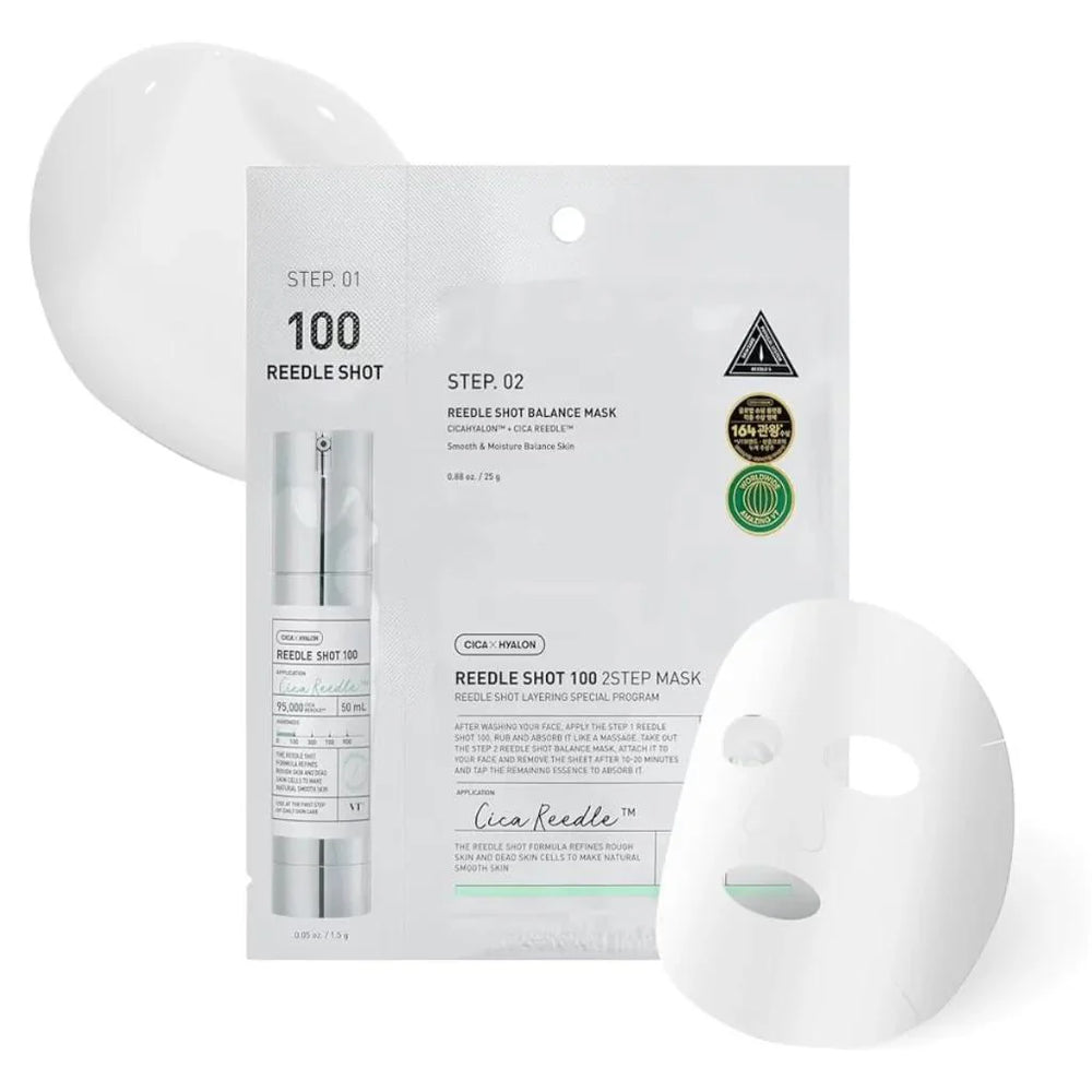 VT Cosmetics - Reedle Shot 100 mask Paso 2 1 pieza| Mascarilla renovadora y reafirmante