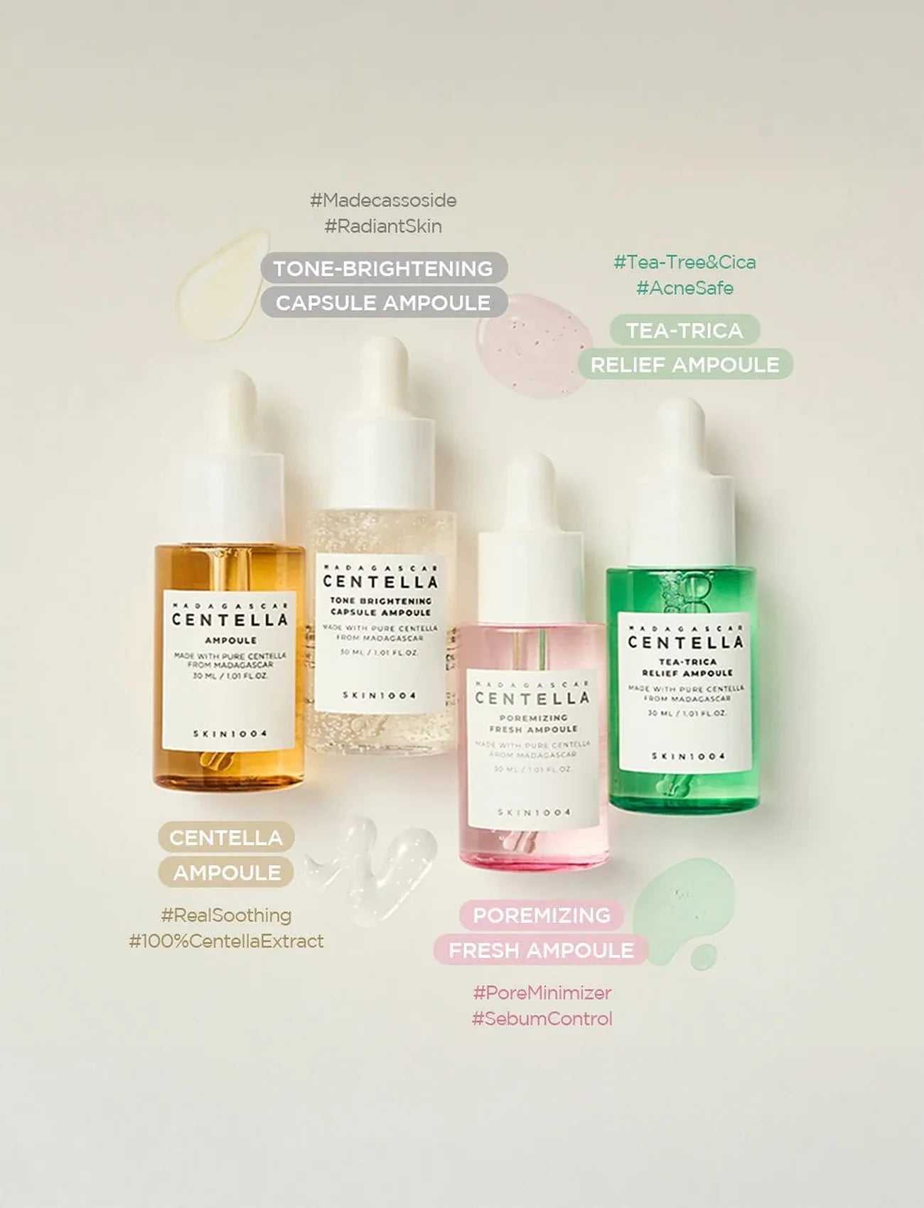 SKIN1004 - Madagascar Centella Ampoule Kit 4 PCS | Kit sueros