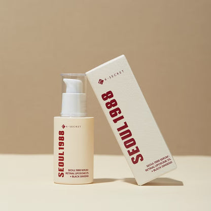 KSECRET - Seoul 1988 Retinal Liposome 2% + Black Ginseng Serum 30ML | Suero antiedad y reafirmante con retinal