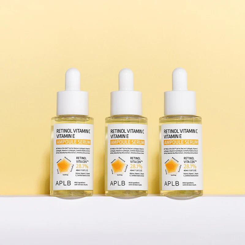 APLB - Retinol Vitamin C Vitamin E Ampoule Serum 40 ML | Suero antiedad e iluminador