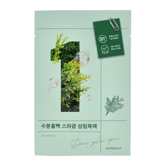 Numbuzin - No.1 Dewy Glow Spa mask 1 pieza | Mascarilla hidratante e iluminadora