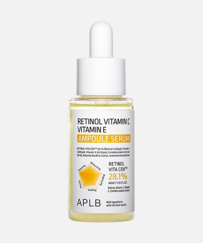 APLB - Retinol Vitamin C Vitamin E Ampoule Serum 40 ML | Suero antiedad e iluminador