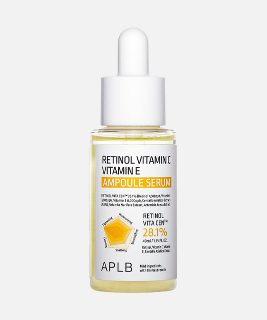 APLB - Retinol Vitamin C Vitamin E Ampoule Serum 40 ML | Suero antiedad e iluminador